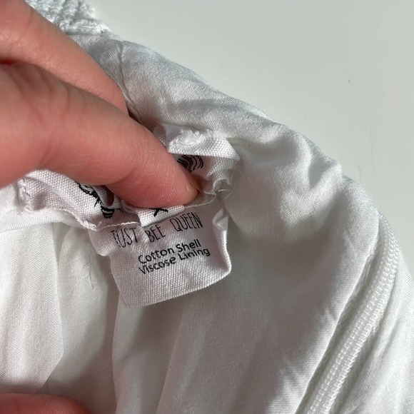 JUST BEE QUEEN White Lace Bali Tassel Fringe Asymmetrical Mini Skirt Sz XS - Picture 10 of 10